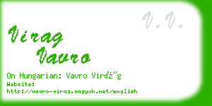 virag vavro business card